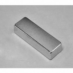 BX884 Neodymium Block Magnet, 1 1/2" x 1/2" x 1/4" thick w/ holes to accept 6 screws