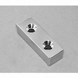 BX884DCS Neodymium Block Magnet, 1 1/2" x 1/2" x 1/2" thick