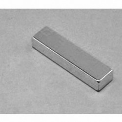 BY084 Neodymium Block Magnet, 2" x 1/2" x 1/4" thick w/ holes to accept 6 screws