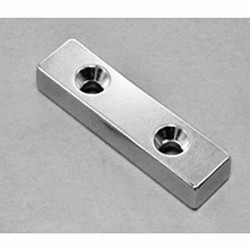 BY084DCS Neodymium Block Magnet, 2" x 1/2" x 1/2" thick