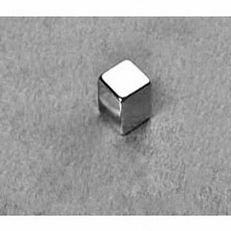 B444 Neodymium Block Magnet, 1/4" x 1/4" x 1/4" thick