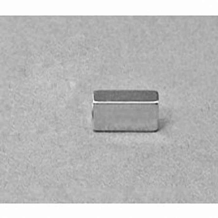 B824 Neodymium Block Magnet, 1/2" x 1/8" x 1/4" thick