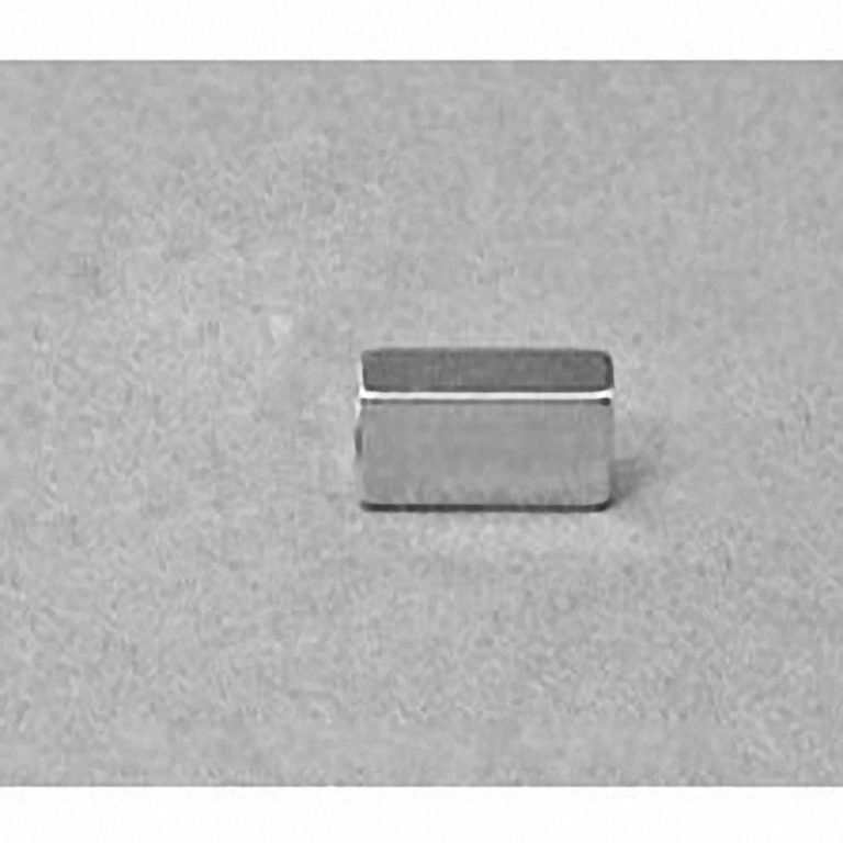 B824 Neodymium Block Magnet, 1/2" x 1/8" x 1/4" thick