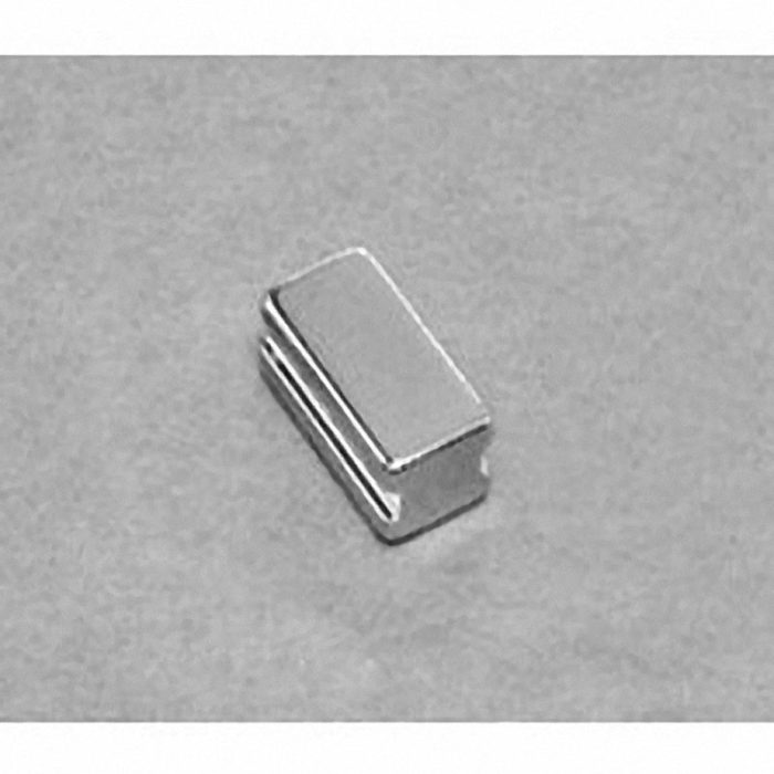 SB483-IN Neodymium Block Magnet, 1/4" length x 1/2" width x 3/16" thick , with step IN