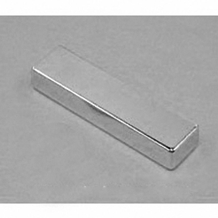 B84Y0 Neodymium Block Magnet, 1/2" x 1/4" x 2" thick