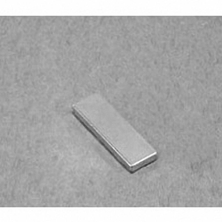 BC14-N52 Neodymium Block Magnet, 3/4" x 1/16" x 1/4" thick