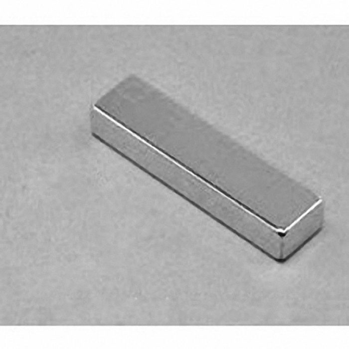 BY084 Neodymium Block Magnet, 2" x 1/2" x 1/4" thick w/ holes to accept 6 screws