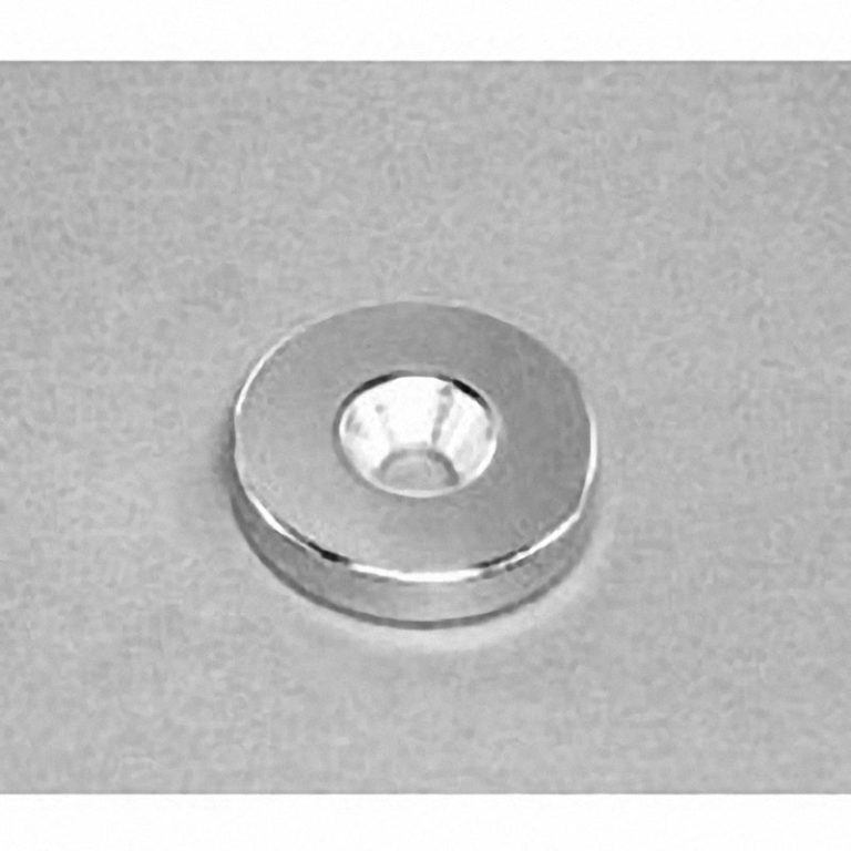 RE22CS-S Neodymium Ring Magnet, 7/8" od x 1/8" thick with countersunk hole for 8 screw